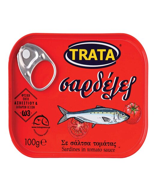 rsz_6399 Sardines from the Aegean Sea in tomato sauce (Trata), 100gr - Image 1